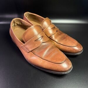 Nordstrom Mens Shop Leather Loafers‎ Dress Shoes Classic Brown 8M